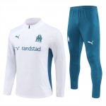Olympique de Marseille Sweatshirt Za Trening Četvrt-Zip 2024-25 Bijela